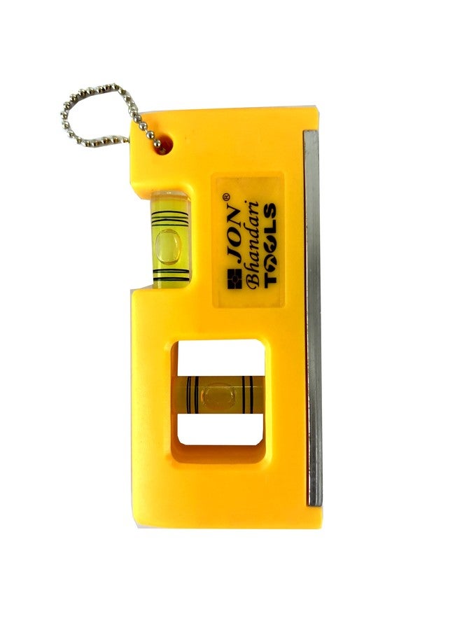 Jon Bhandari Tools 4 Inch Mini Magnetic Spirit Level with 2 Vials - Compact, High Accuracy Bubble Level for Horizontal & Vertical Measurements - Pocket Size, Durable for Woodworking DIY & Construction - Image 1